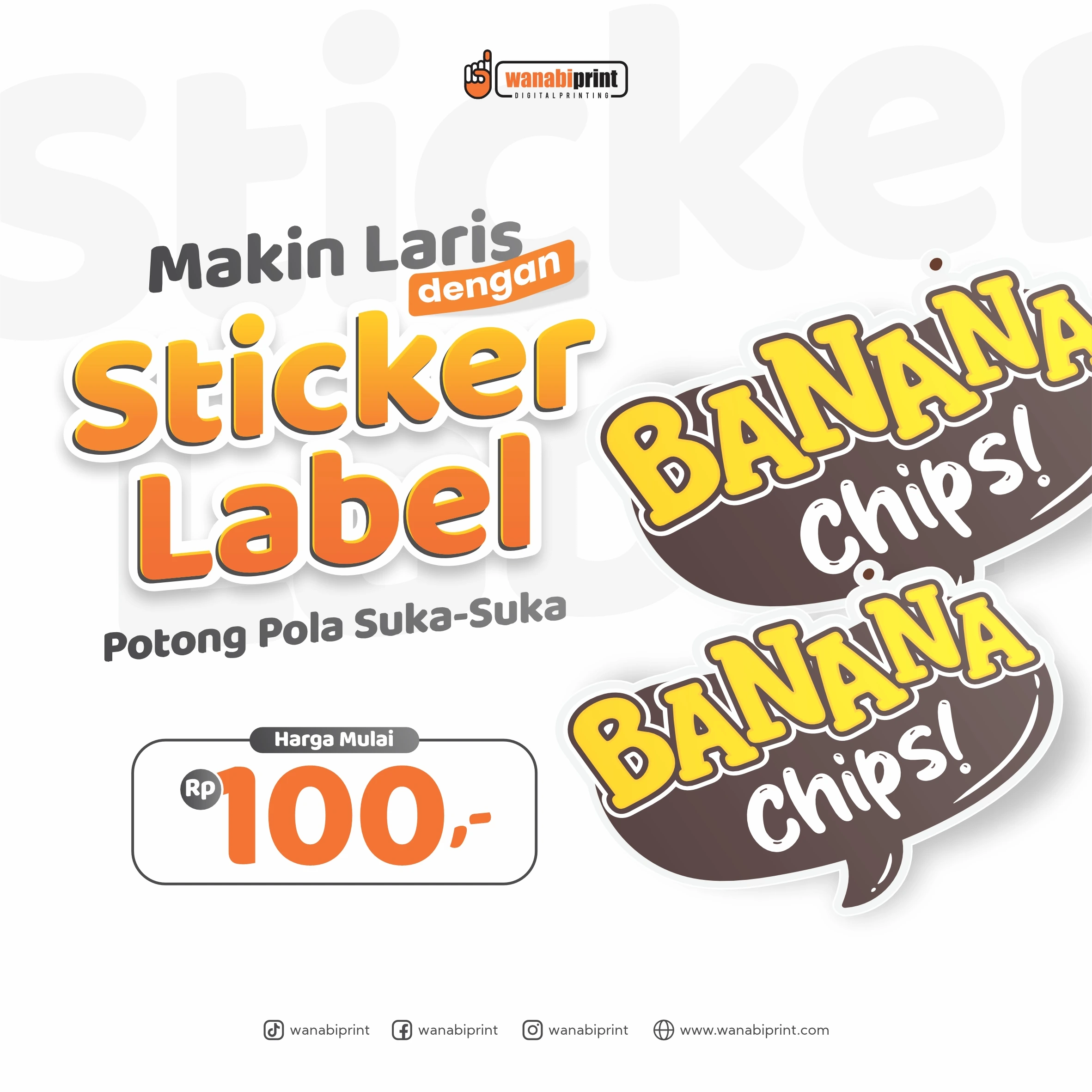 Stiker chromo 4 wanabiprint